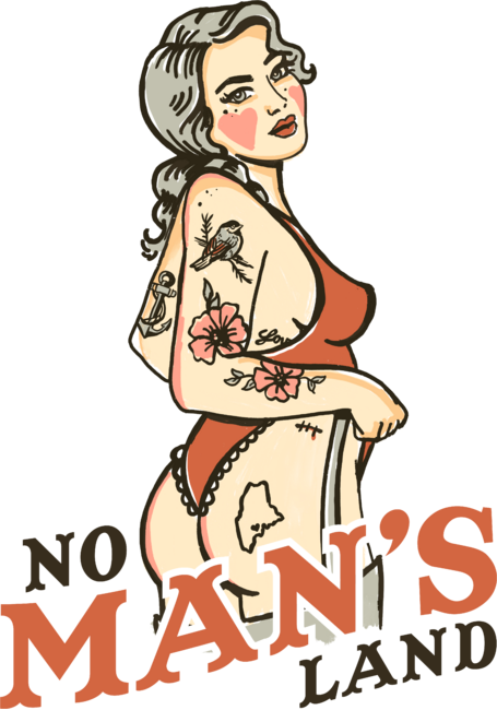 No Man's Land: Vintage Girl With Maine Tattoo by TheWhiskeyGinger