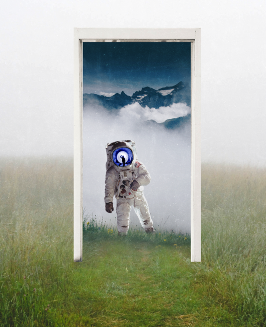 Astronaut in a Doorway Portal