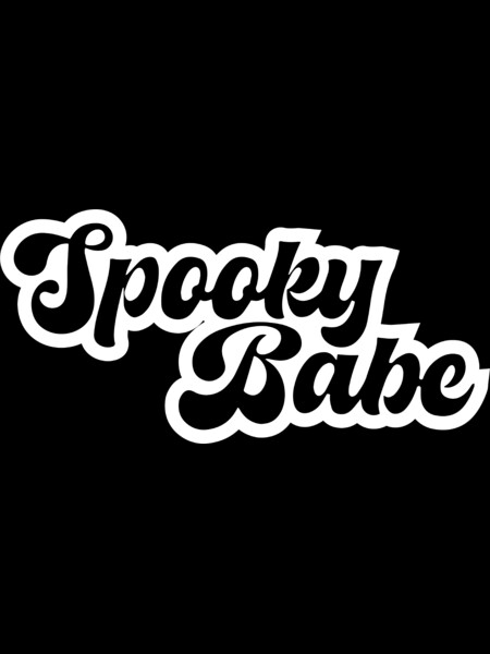 Spooky babe, Retro inspired Halloween text