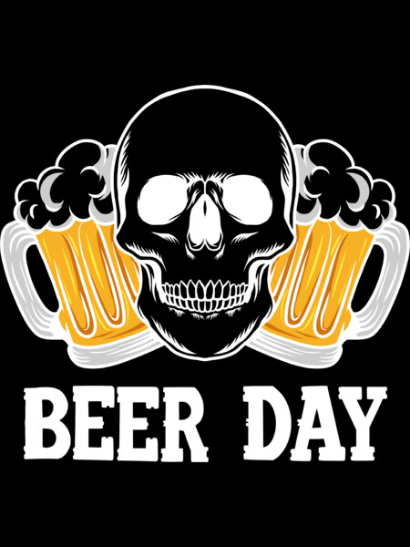 International Beer Day, Old school skull with pints
