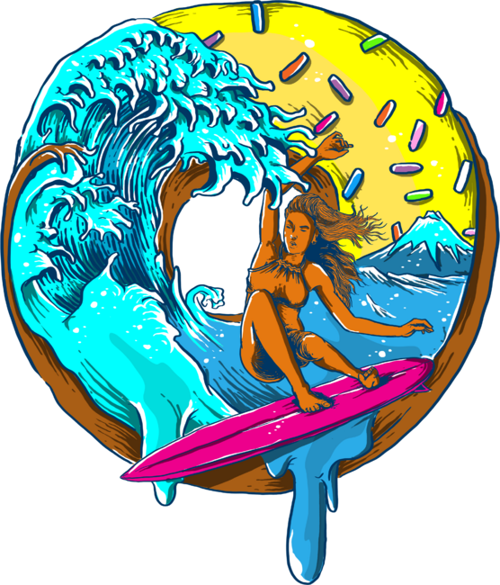 surfing in a donut by besteehouwer