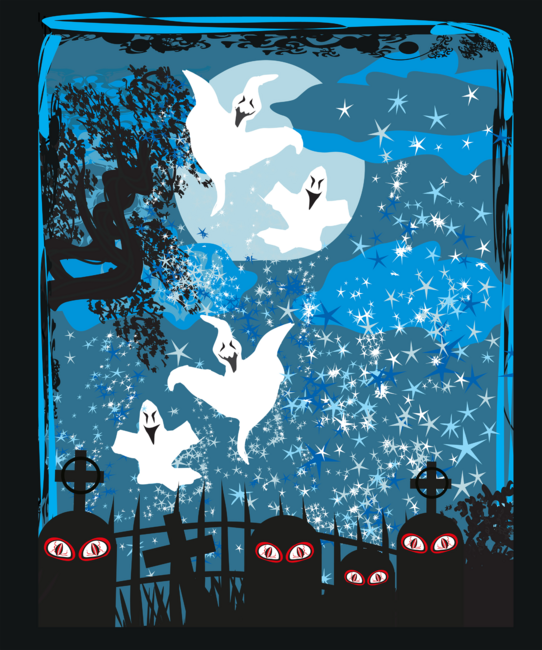 Ghosts in Graveyard T-Shirt