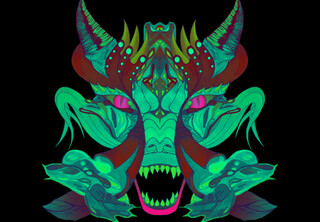 Neontic Dragon by chaosfu
