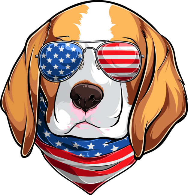 4th Of July Brown Beagle Dog