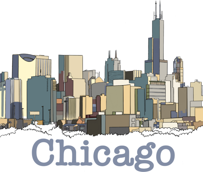 Chicago Skyline Chi-town Original Design