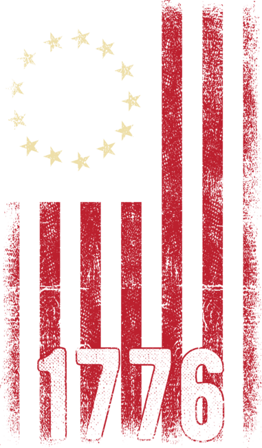 Betsy Ross - Distressed US Flag For 4th of July