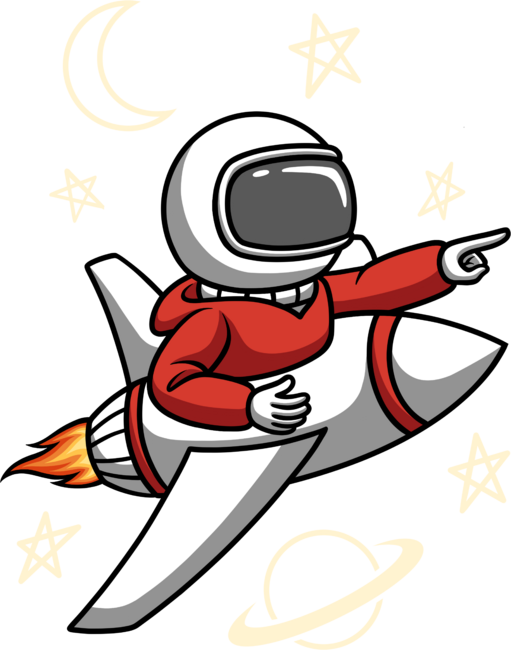 Astronaut Riding a Rocket