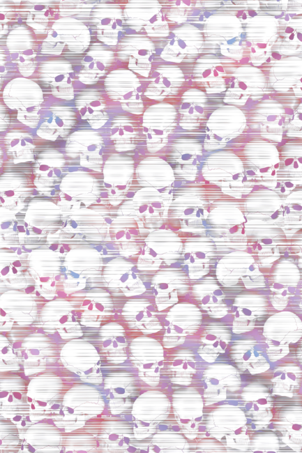 Many skulls with dull eyes looking in different directions V2