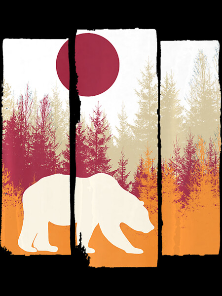 Forest Bear Forest Fall by TeeGiver