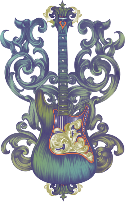 Angel Guitar by jillsandersart