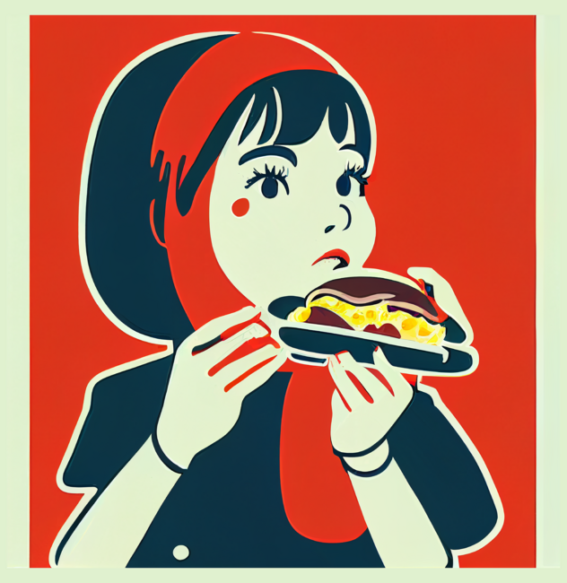 Girl Eating Burger