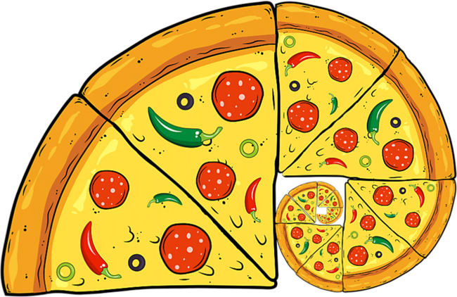 Fibonacci Pizza Funny Math Teacher by eleanorstanley