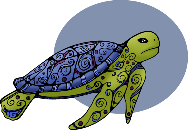 Tattooed Sea Turtle by asparkofmadness