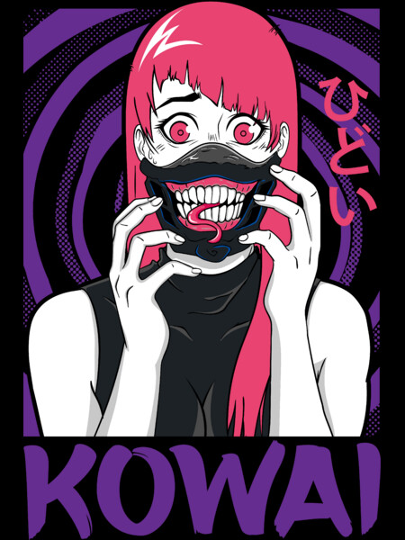 Alien face YANDERE  Anime Girl Horror KAWAII (goth cosplay) by Otaizart