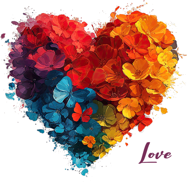 LGBT CSD Rainbow Heart LGBTQ Flowers Pride Love Love by Afrolatinart