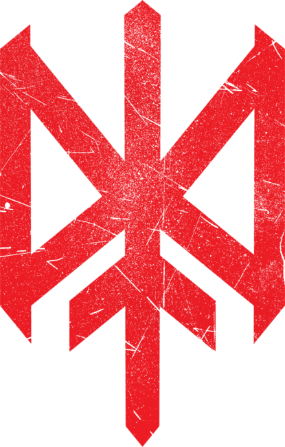 Riotic Red Geometrical Symbol