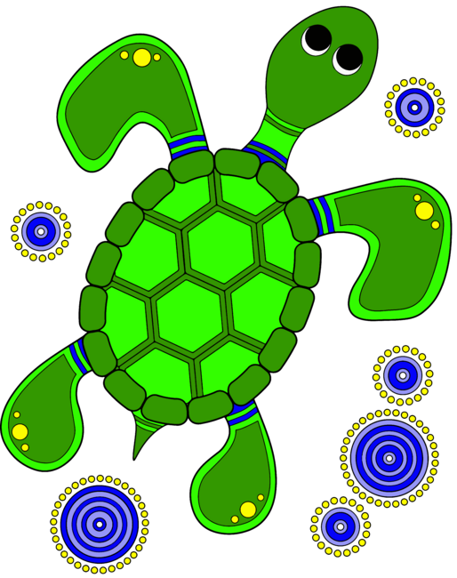 Authentic Aboriginal Arts - Sea Turtle