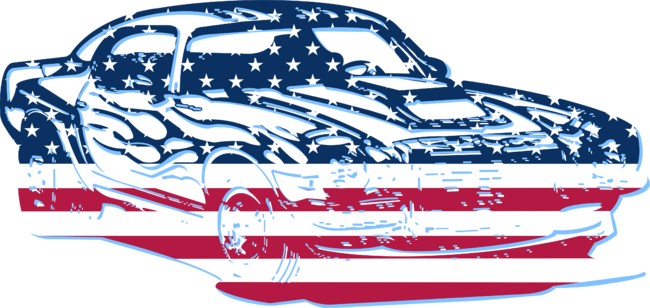 fast ride American flag