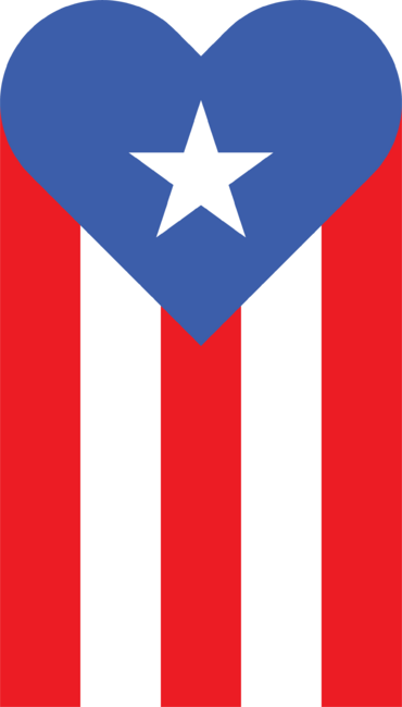 Puerto Rico Heart Flag