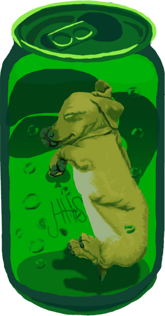 Soda Pup: Green Dachshund