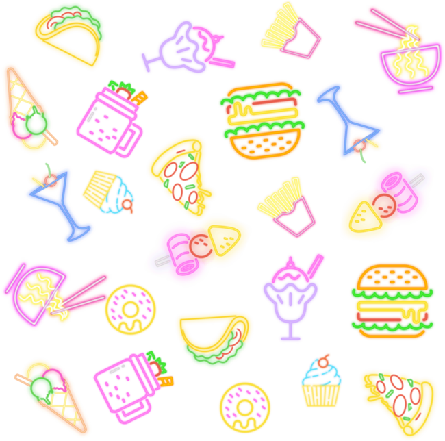 Neon Food Attack