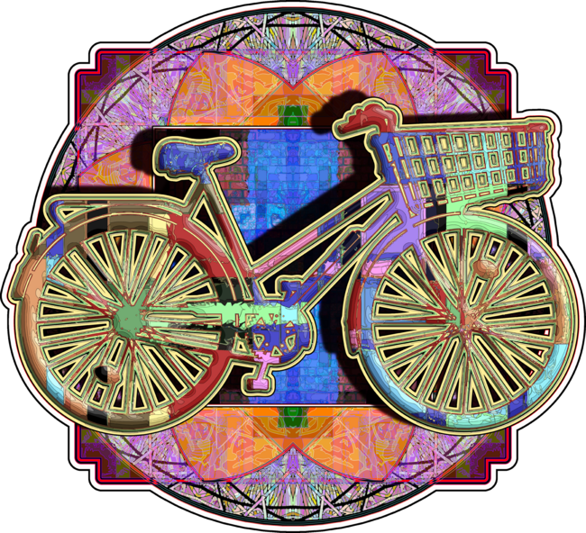 Art Deco Urban Bicycle Design Right by johngrovesart