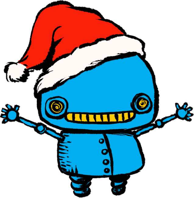Cute Robot Kids Gift Santa Elf
