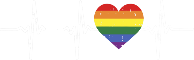 Heartbeat Rainbow Heart Gay LGBT Pride by KangThien