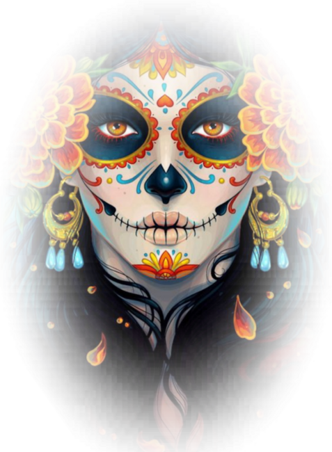 Day of The Dead Women Face