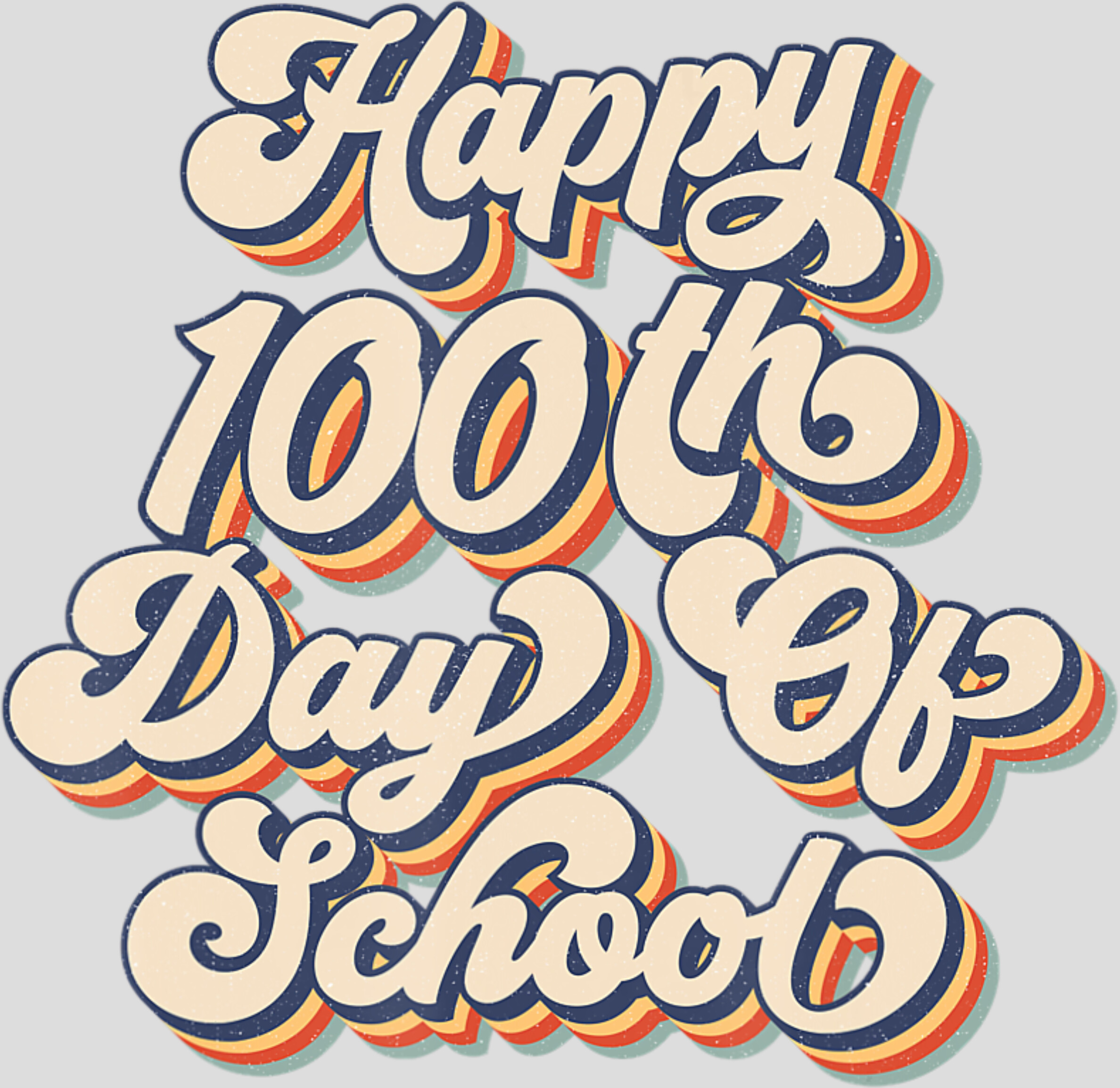 Happy 100Th Day Of School Retro Vintage 100 by DesignNIcePro