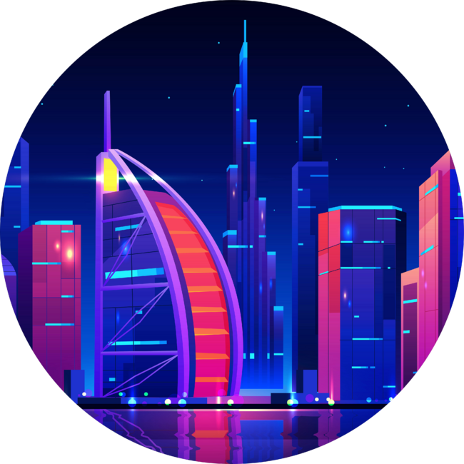 Synthwave Neon City #5: Dubai