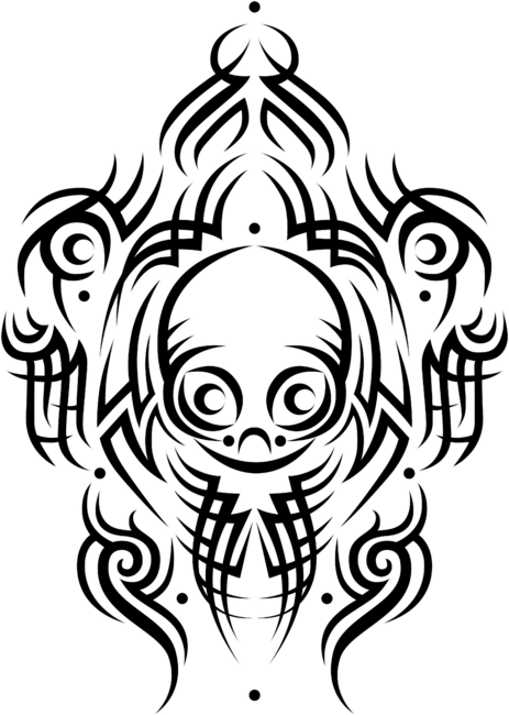 Alien Tribal Tattoo