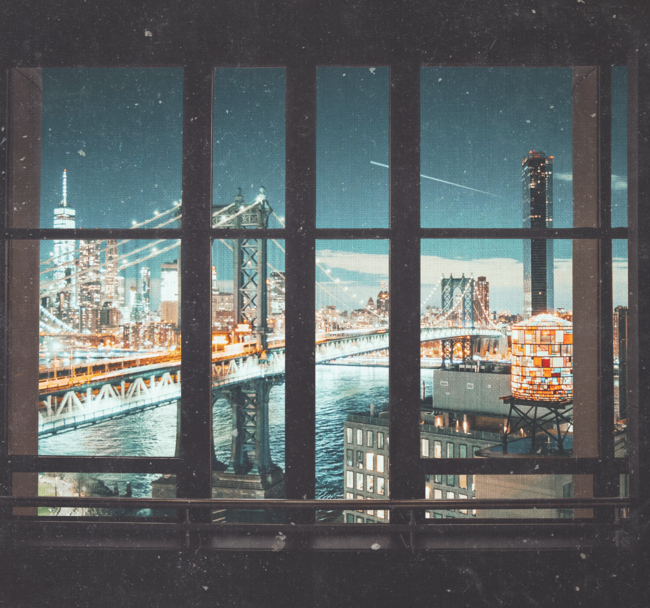 New York City Skyline Window Views