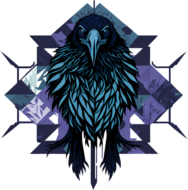 Geometric Raven: A Mystic Perch
