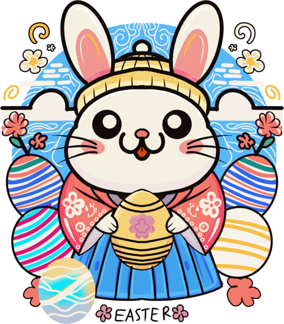 Bunny celebrates Easter by inoveka