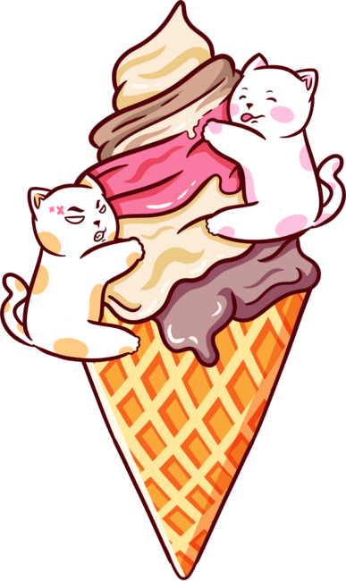 Cute Cat Ice Cream