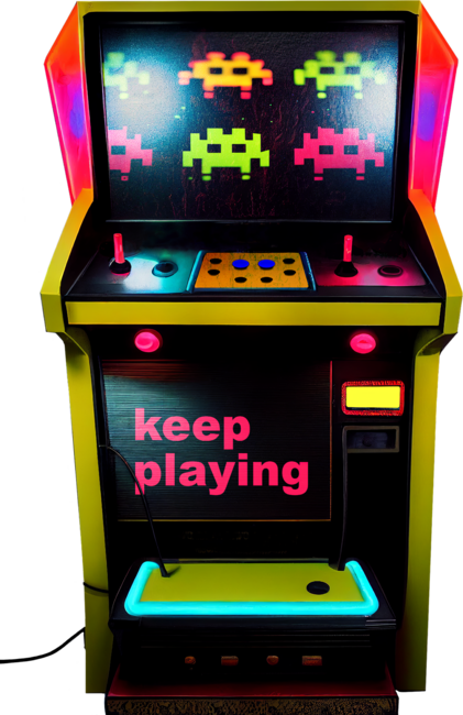 Keep Playing Retro Arcade Machine
