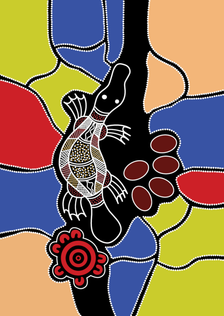 Authentic Aboriginal Art - Platypus Dreaming