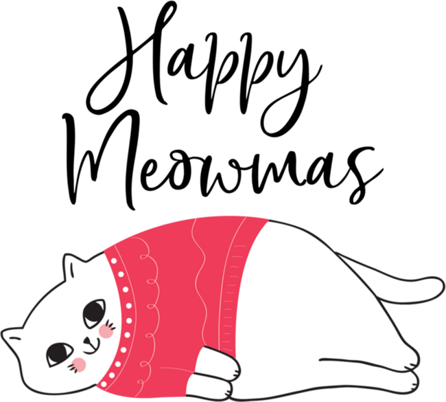 Happy Meowmas Christmas Cat