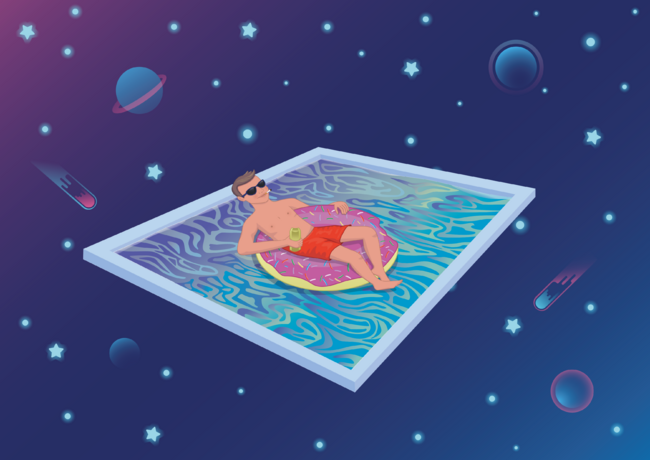 pool guy in space