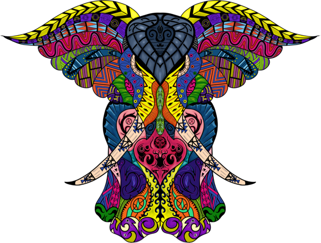 MK Tribal Elephant (Colored) by iamkobold