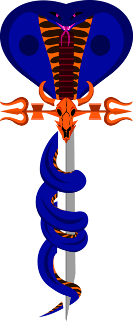 Mystical Hindu Sword And Snake