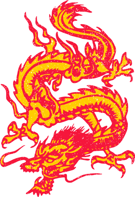 Vintage Chinese Dragon Rustic