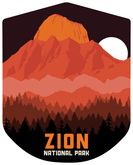 Vintage Zion National Park Utah Souvenirs Retro 70s Mountain