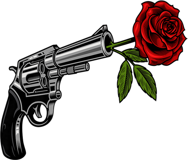 A Revolver With A Rose For Gun Lovers 2nd Amendment 2A Premium