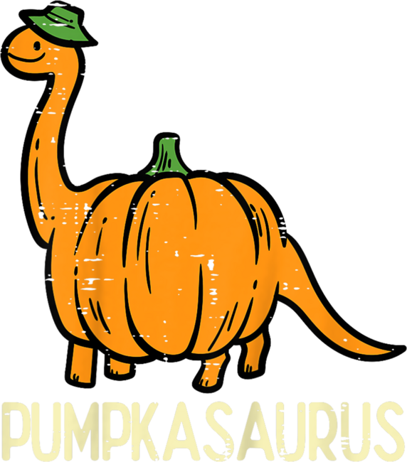 Kids Halloween Pumpkin Dino Pumpasaurus Costume T-Shirt by AlunderART