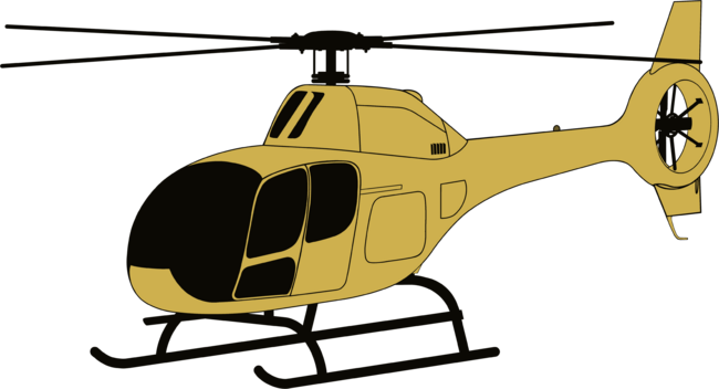 black and gold helicopter