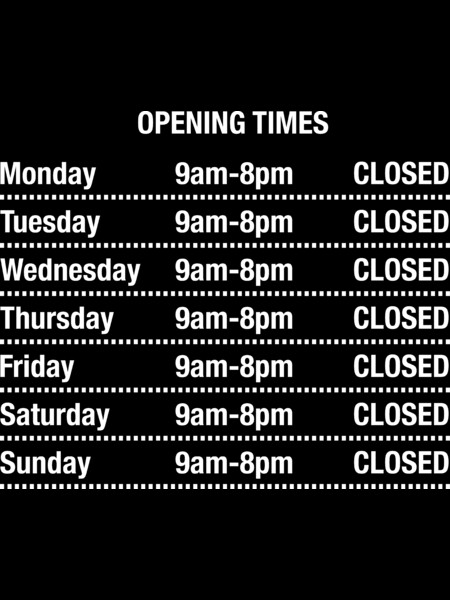 Opening Times by rock3tman