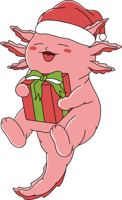 Christmas Axolotl by kimprut