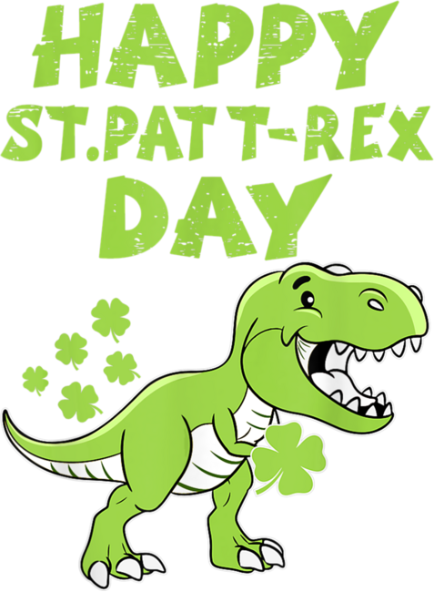 Happy St Pat Trex Day Dino St Patricks Day by renonogaj